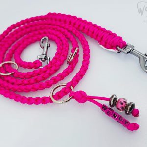Pink - Paracord pleteni povodac