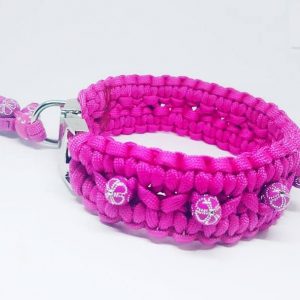 Pink - Paracord Wide plus ogrlica