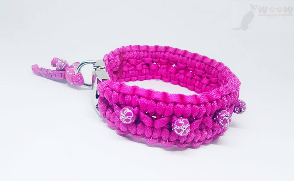 Pink - Paracord Wide plus ogrlica