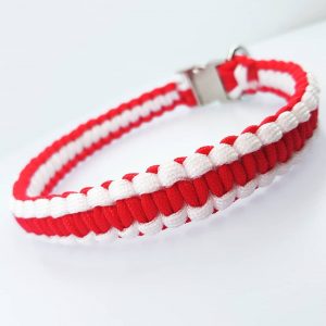 paracord 550 basc red and white
