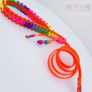 Rain Orange - BioThane & Paracord povodac