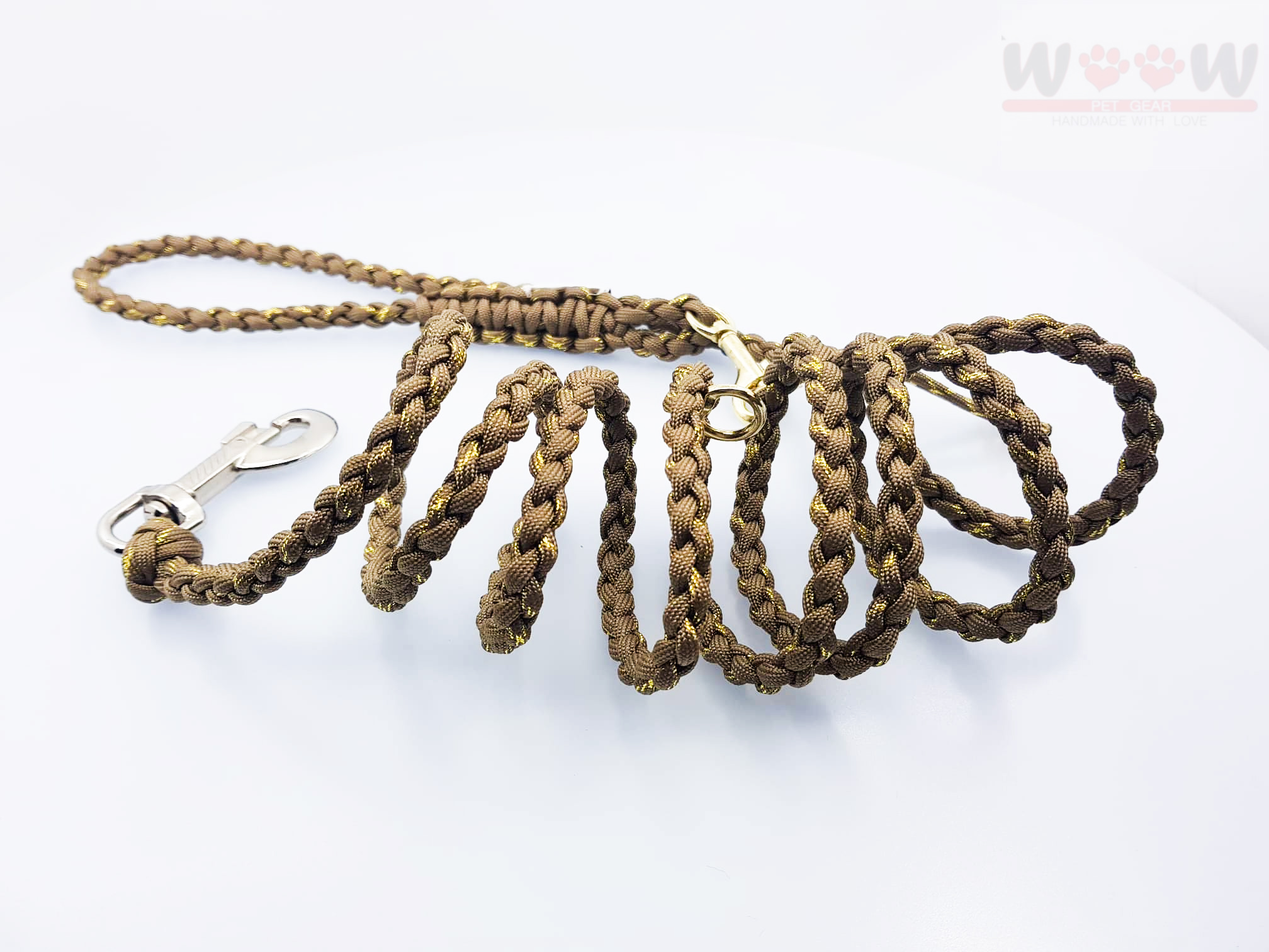 Beige - Paracord pleteni povodac